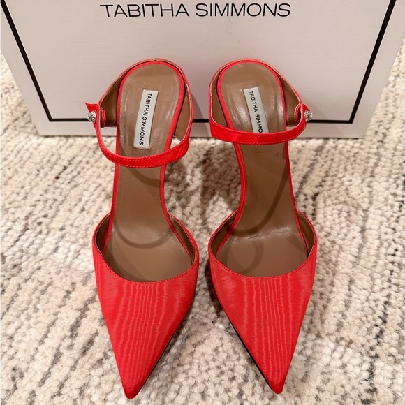 Red Tabitha Simmons Allie Mule Heel Size 6 - Picture 2 of 6